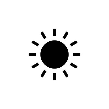 Vektör Güneş Simgesi. Moda düz ui işareti, grafik pictogram.