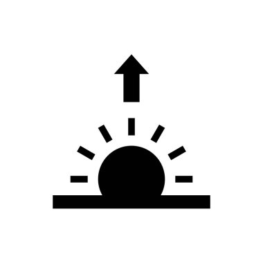 Güneş ışığı logosu. Vektör grafik illüstrasyon
