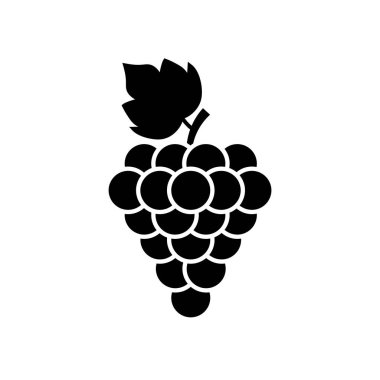 Üzüm yemek uygulamalar ve Web siteleri için yaprak düz vektör simge ile demet