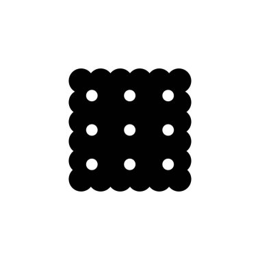 Kraker simge vektör, düz işareti, üzerinde beyaz izole katı piktogram dolu. Sembol, logo illüstrasyon.