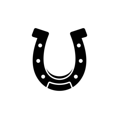 At nalı simgesi. At nalı vektör simgesi web için basit örnek