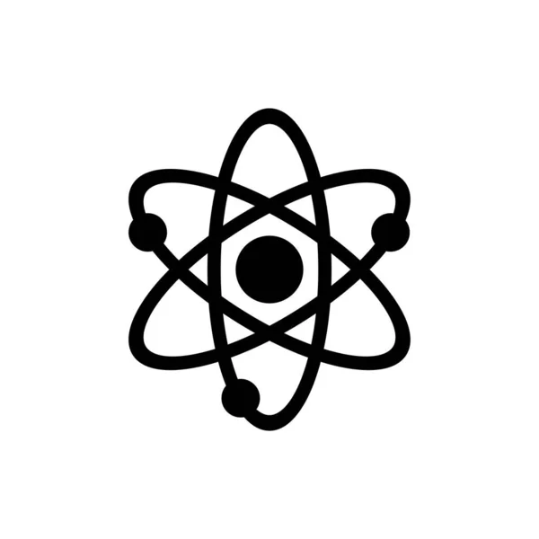 Atom Ikona Atom Vektorový Symbol Chemie Věda Výzkum — Stockový vektor