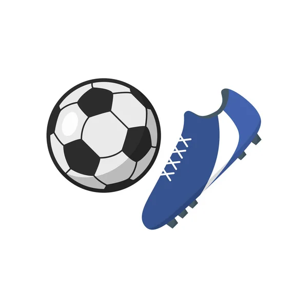 Vector Illustration Soccer Shoes Football Boots Icon White Background Flat — Stock Vector