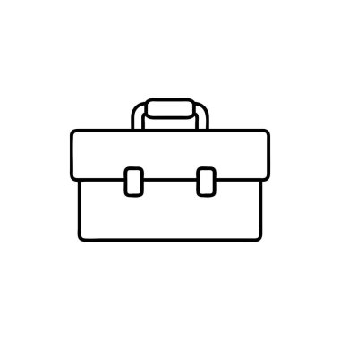 araçlar kutusu ana hatları ince sembol, beyaz arkaplan üzerinde koyu, logo düzenlenebilir, yaratıcı şablon