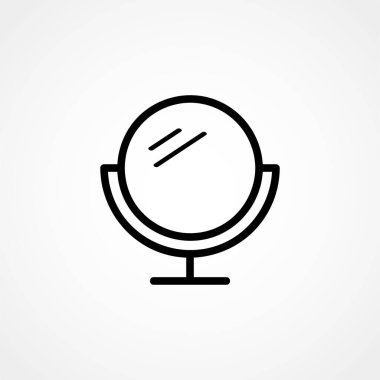 Makyaj aynası vektör simgesi.