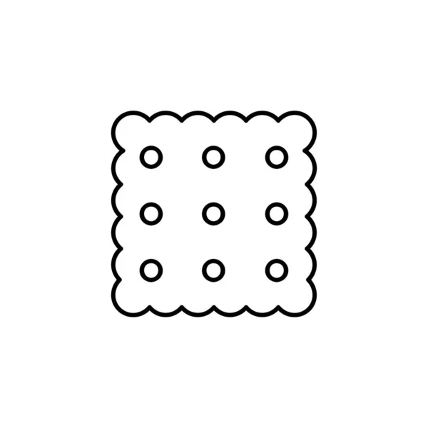 Cracker Pictogram Overzicht Cracker Vector Pictogram Voor Webdesign Geïsoleerd Witte — Stockvector