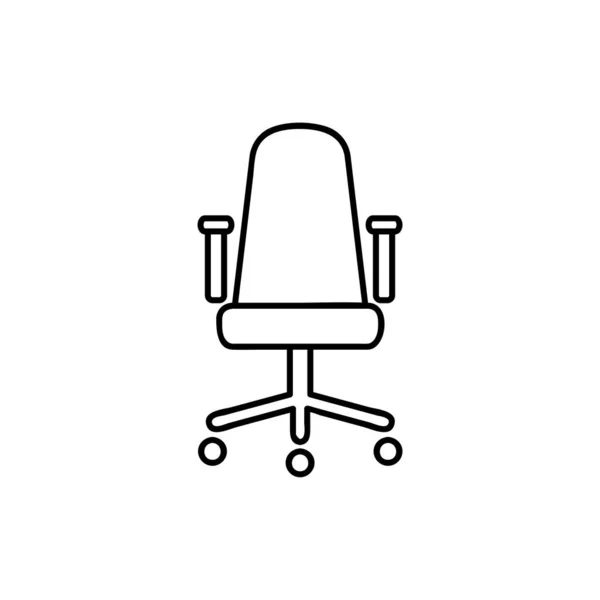 Office Chair Icon Web Mobile Application Vector Illustration White Background — Stock Vector