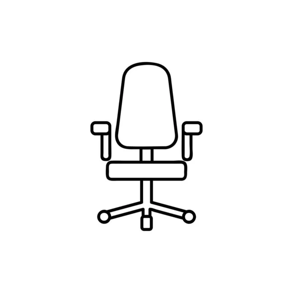 Καρέκλα Γραφείου Λογότυπο Μοντέρνο Στυλ Γραμμής Υψηλής Ποιότητας Μαύρο Περίγραμμα — Διανυσματικό Αρχείο