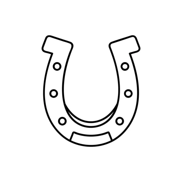 Περίγραμμα Horseshoe Icon Απομονώνονται Λευκό Φόντο Για Σχεδιασμό Ιστοσελίδας Εφαρμογή — Διανυσματικό Αρχείο
