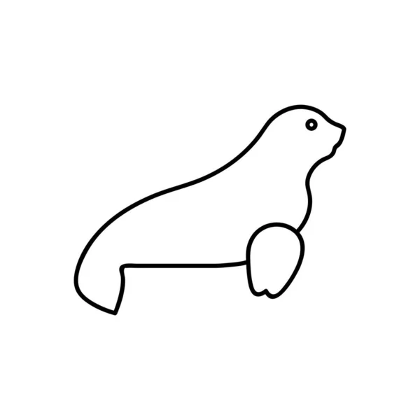Иконка Силуэта Тюленя Элемент Зоопарка Мобильных Концепций Значок Веб Приложений — стоковый вектор
