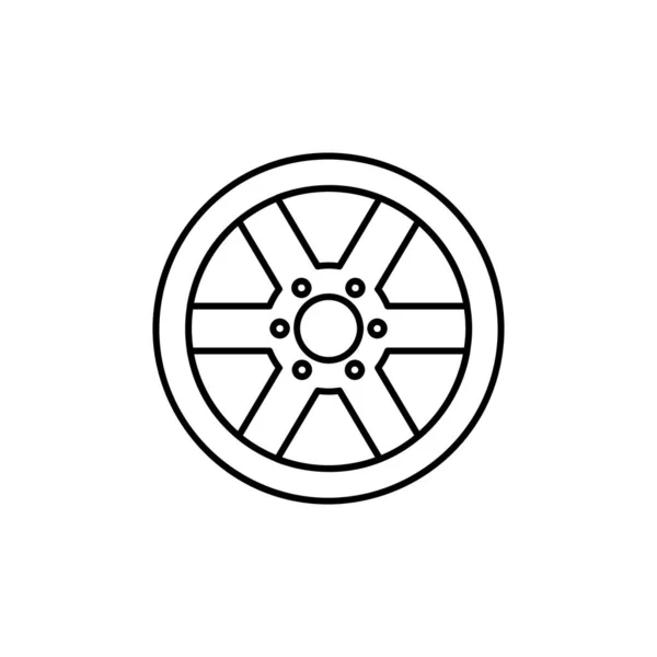 Значок Колеса Машины Высокое Качество Черного Контура Пиктограммы Дизайна Веб — стоковый вектор