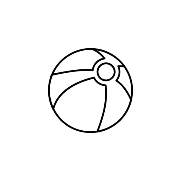Мяч Изолирован Минимальной Плоской Значок Игрушечный Векторный Значок Вебсайтов Мобильного — стоковый вектор