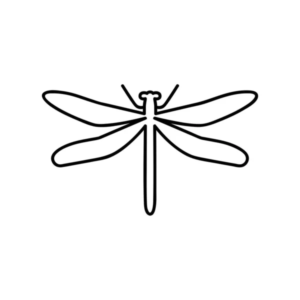 Libellensymbol Tiervektor Insektenillustration Vektor Abstraktes Logo Oder Emblem — Stockvektor