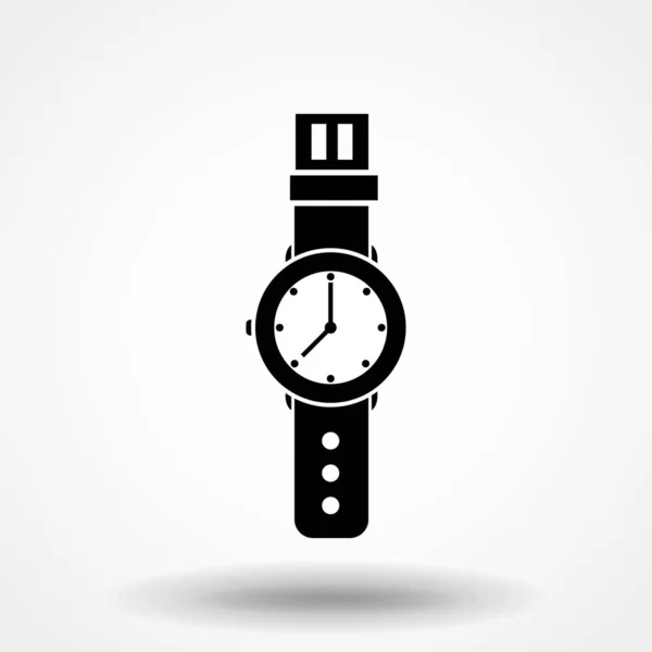 Die Klassische Armbanduhr Für Männer Vereinzelte Armbanduhr Mit Schwarzer Abbildung — Stockvektor