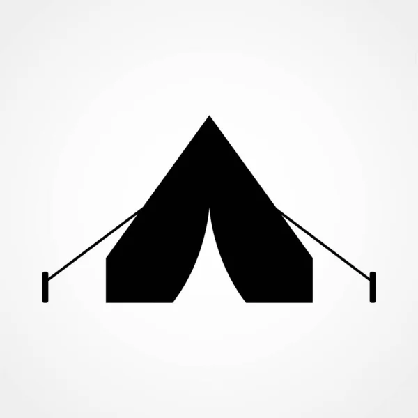 Symbole Tente Camping Icône Illustration Vectorielle Stock Style Design Plat — Image vectorielle