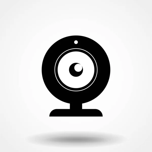 Webcam Διάνυσμα Εικονίδιο Μοντέρνο Επίπεδο Στυλ Που Απομονώνονται Γκρι Φόντο — Διανυσματικό Αρχείο