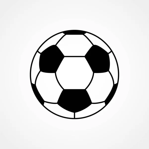 Fußball Fußball Vektor Symbol Isoliert Auf Weißem Hintergrund Flache Vektorabbildung — Stockvektor
