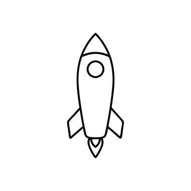 İş Başlat Taslağı Satır Vektörü Simgesi Roket Başlatılışı