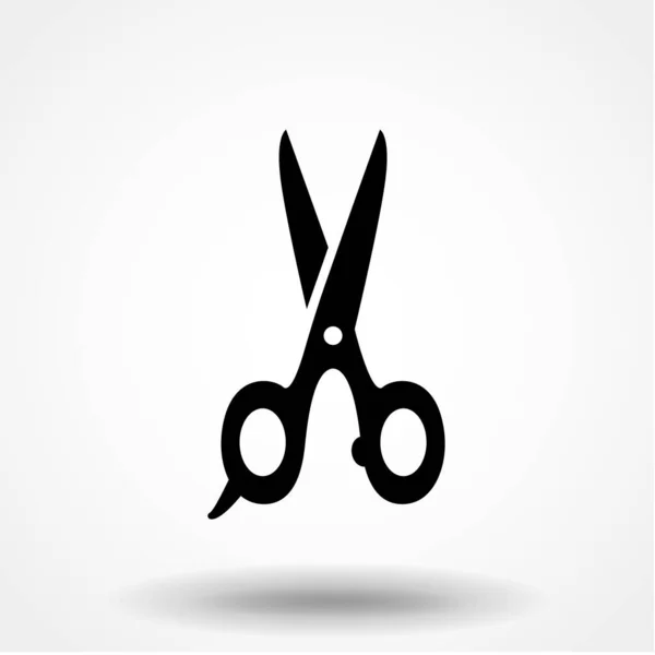 Scissors Símbolo Isolado Fundo Branco —  Vetores de Stock