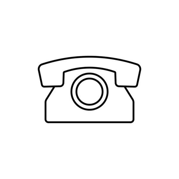 Gamle Telefonikon Vector Enkel Platt Symbol Perfekt Svart Piktogram Illustration — Stock vektor