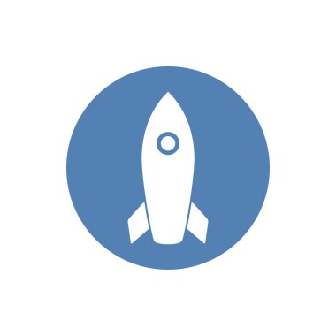 Roket Simgesi Vektör Moda Tasarımı. Düz vektör çizimi. EPS 10