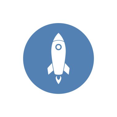 Roket Simgesi Vektör Moda Tasarımı. Düz vektör çizimi. EPS 10