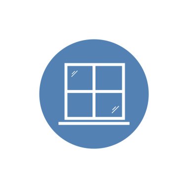 Pencere simgesi. Vektör sembolü. Düz vektör çizimi. EPS 10