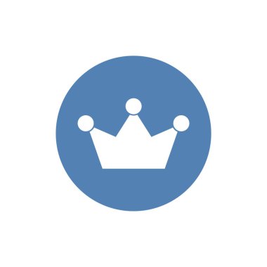 Taç simgesi. Düz vektör çizimi. EPS 10. Vektör işareti