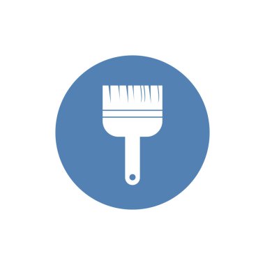 Boya fırçası simgesi vektörü, katı logo illüstrasyonu, resim izole edildi