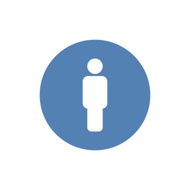 Man Simgesi vektörü. Basit düz sembol. Beyaz arkaplanda mükemmel resim çizimi.