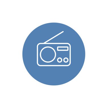 Radyo ikonu. Stock vektör çizimi tasarım biçimi. EPS10.