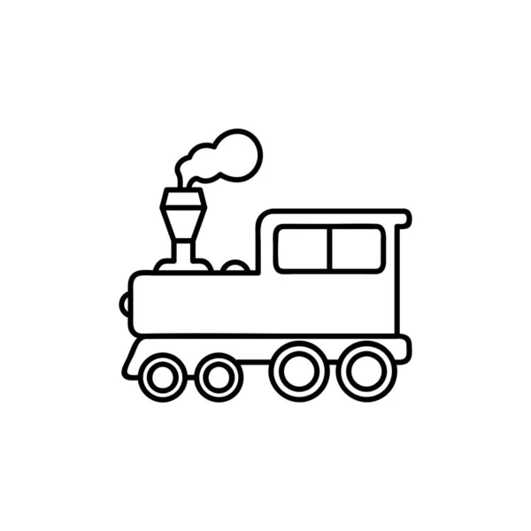 Icône Ligne Train Pour Web Mobile Infographie Icône Vectorielle Noire — Image vectorielle