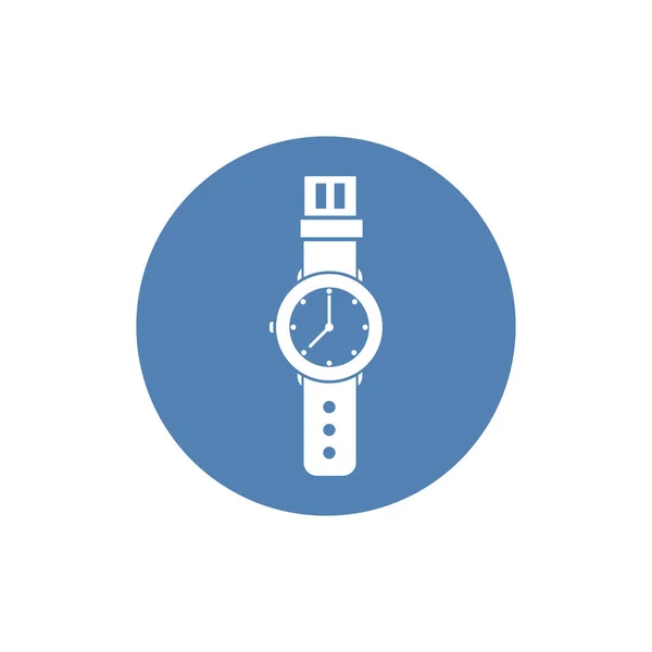 Die Klassische Armbanduhr Für Männer Isolierte Armbanduhr Illustration Stock Vector — Stockvektor