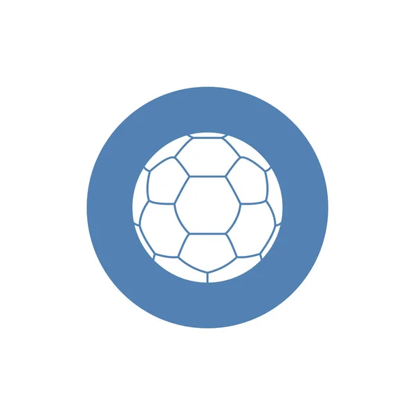 Икона Футбольного Мяча Плоский Векторный Рисунок Белом Фоне Eps — стоковый вектор