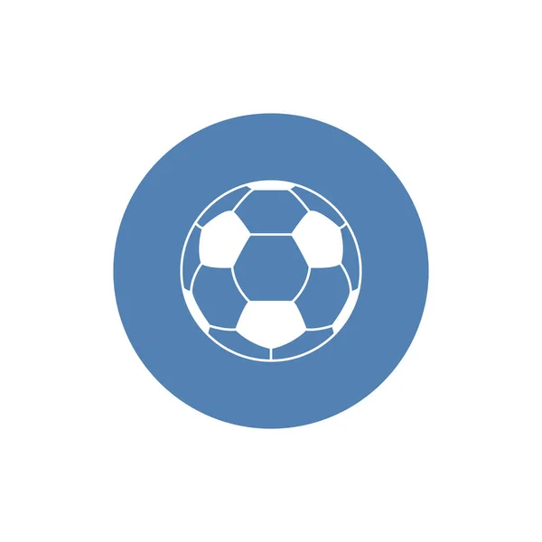 Fußball Fußball Vektor Symbol Isoliert Auf Weißem Hintergrund Flache Vektorabbildung — Stockvektor