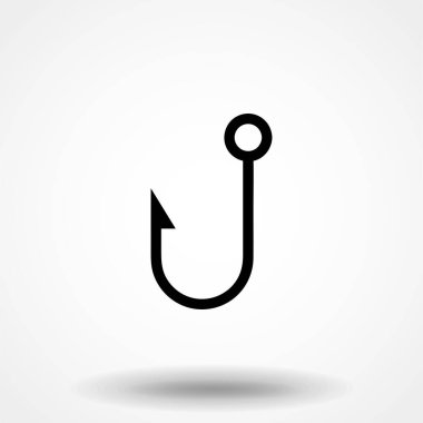 Balıkçılık kanca simgesi. Vektör işareti