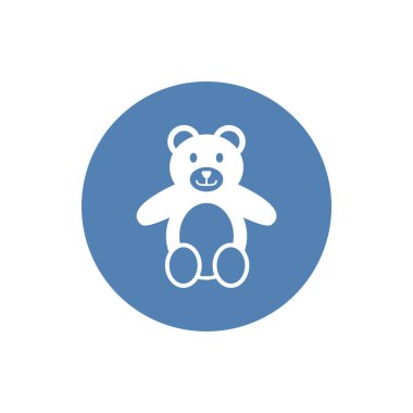 Oyuncak ayı simgedir. Basit vektör çizim.