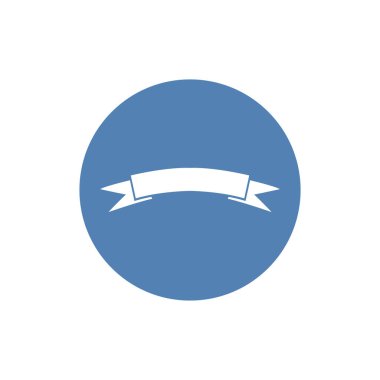 Sancak simgesi. Kurdele sembolü. Düz Vektör illüstrasyonu