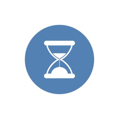 Beyaz arkaplanda kum saati simgesi çizimi