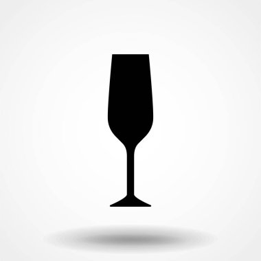 Şampanya cam ikonu, vektör illüstrasyon tasarımı. İçki koleksiyonu.