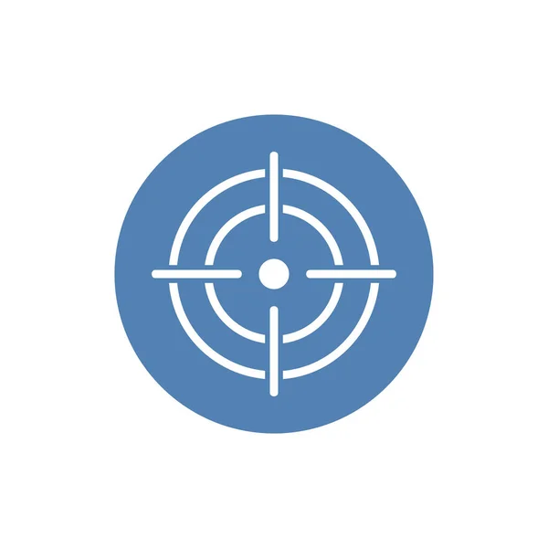 Das Ziel Tasche Symbol Fadenkreuz Und Zielscheibe Visier Scharfschützensymbol Flache — Stockvektor