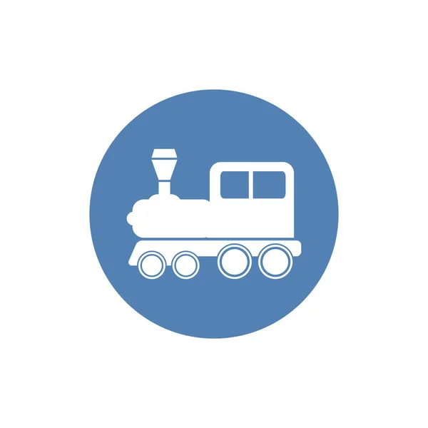 Ilustración Vectorial Diente Locomotora Vapor Símbolo Del Tren Símbolo Plano — Archivo Imágenes Vectoriales