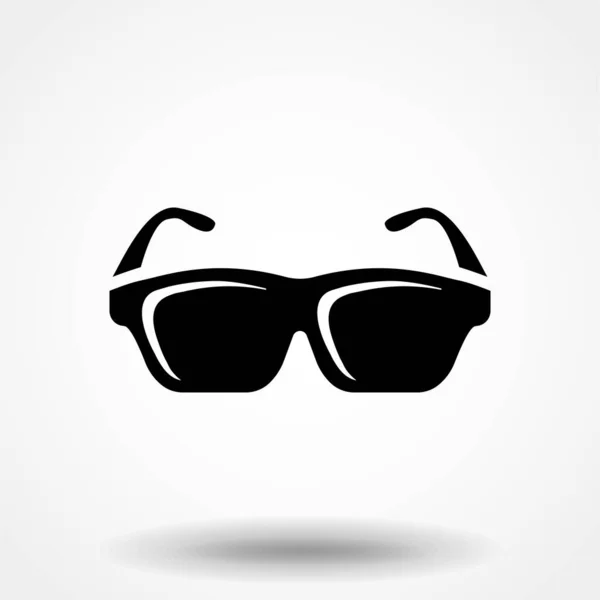 Cool Black Cartoon Gafas Sol Icono Eye Frames Icono Vector — Vector de stock