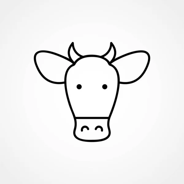 Иконка Голове Коровы — стоковый вектор