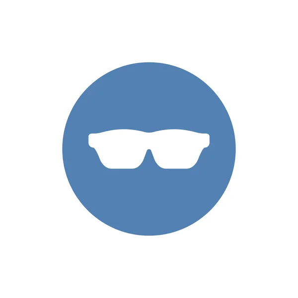 Εικονίδιο Γυαλιά Ηλίου Σύμβολο Γυαλιά Επίπεδη Διανυσματικά Εικονογράφηση — Διανυσματικό Αρχείο