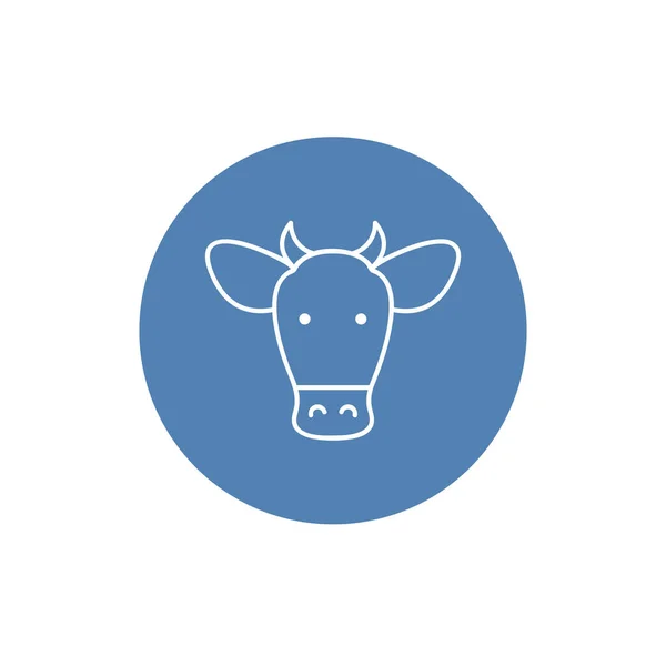 Ícone Desenhado Mão Vaca Ilustração Vetorial Simples —  Vetores de Stock