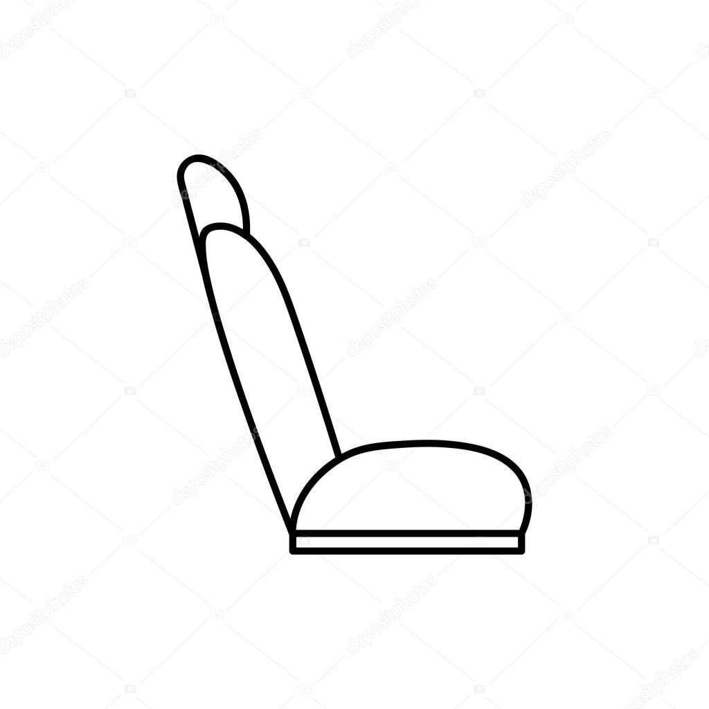 car seat vector icon. Automotive parts, repair and service symbol.