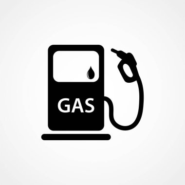 Benzin istasyonu vektör simgesi modada. Vektör grafik çizimi. Web sitesi tasarımı, logosu ve kullanıcı arayüzü için benzinlik simgesi. EPS 10