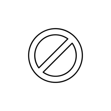 Beyaz arka planda yasak işareti var. Yasak işareti.