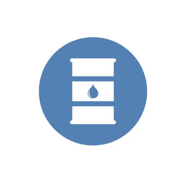 Uygulamalar ve web siteleri için düz vektör simgesine sahip yağ varili varili